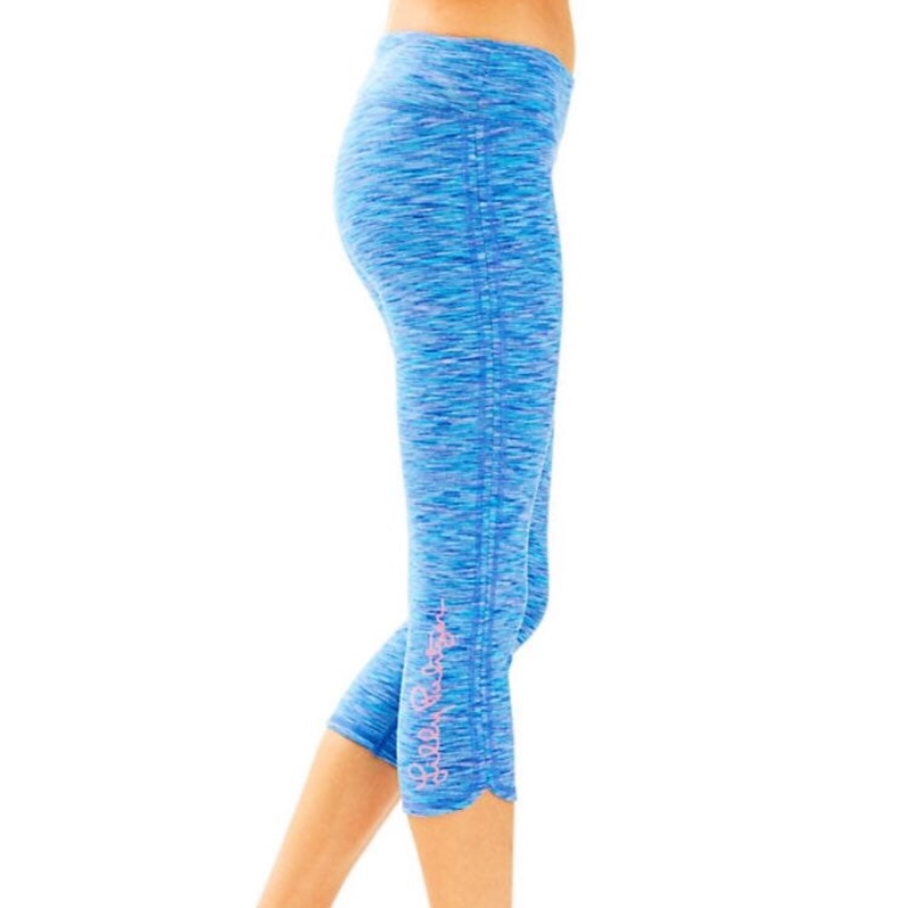 Lily Pulitzer Luxletic Blue Heathered Crop Legging